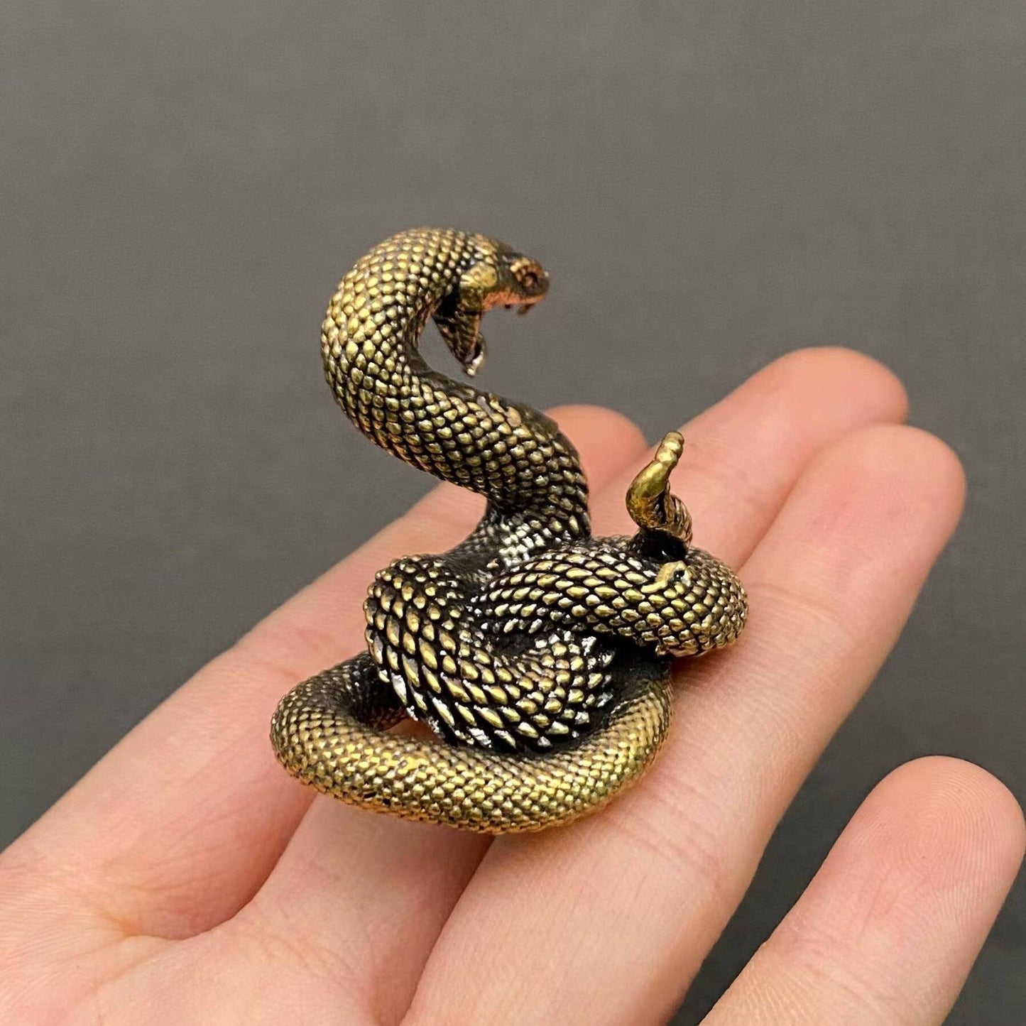 Brass Python Snake Figurine
