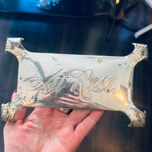 Victorian Large At Rest Coffin Plaque
