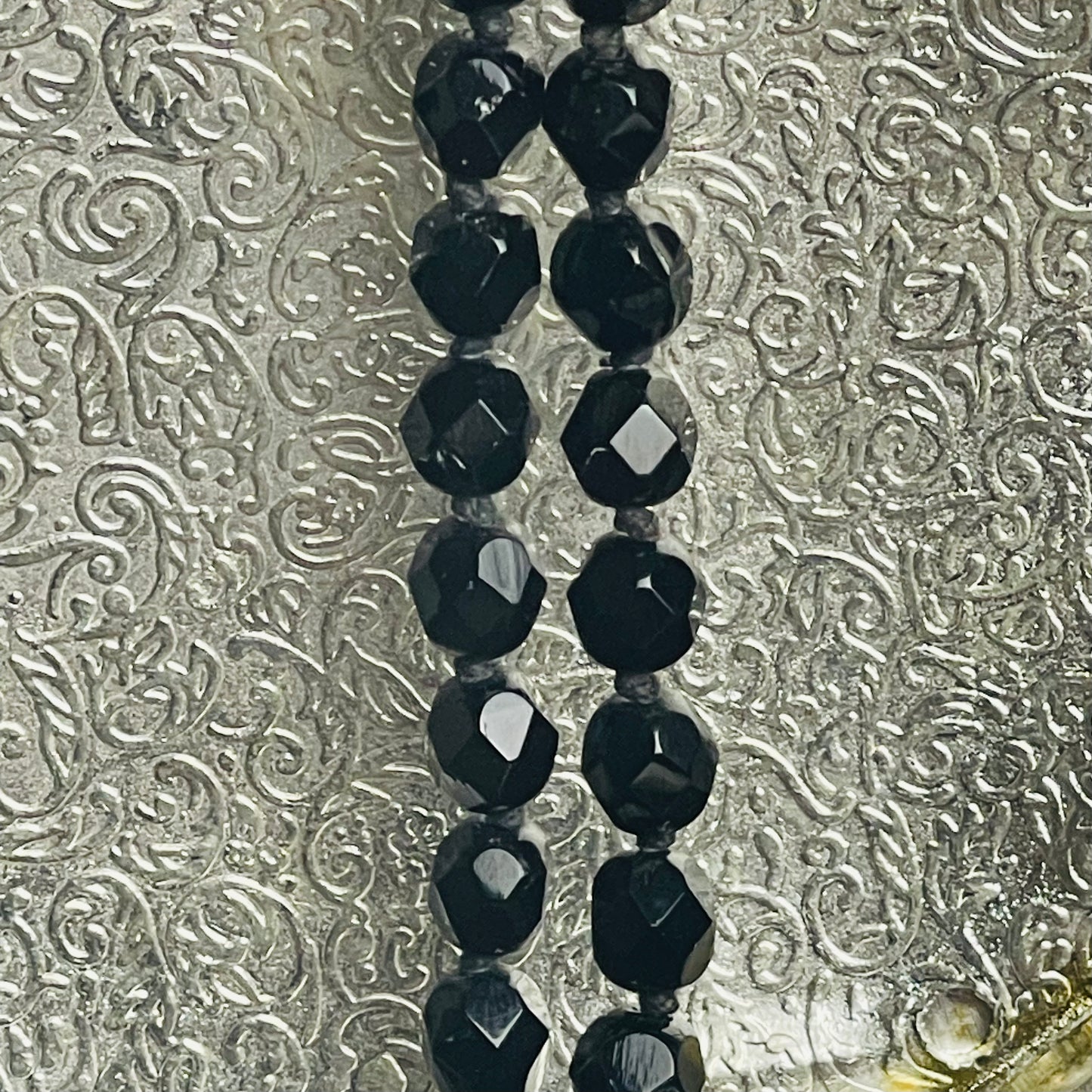 Victorian Mourning French Jet Long Beaded Necklace