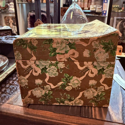 Victorian Floral Celluloid Women Dresser Box