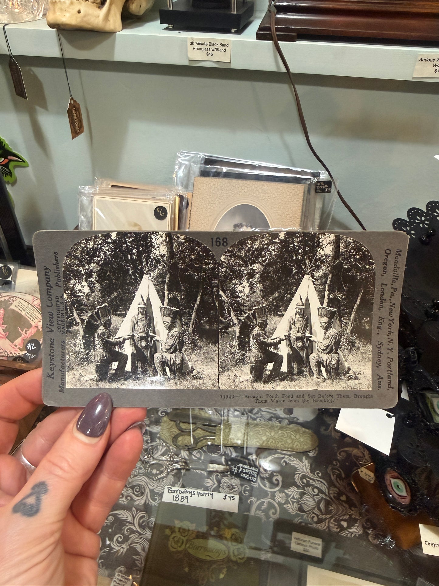 Antique Native American Stereoview