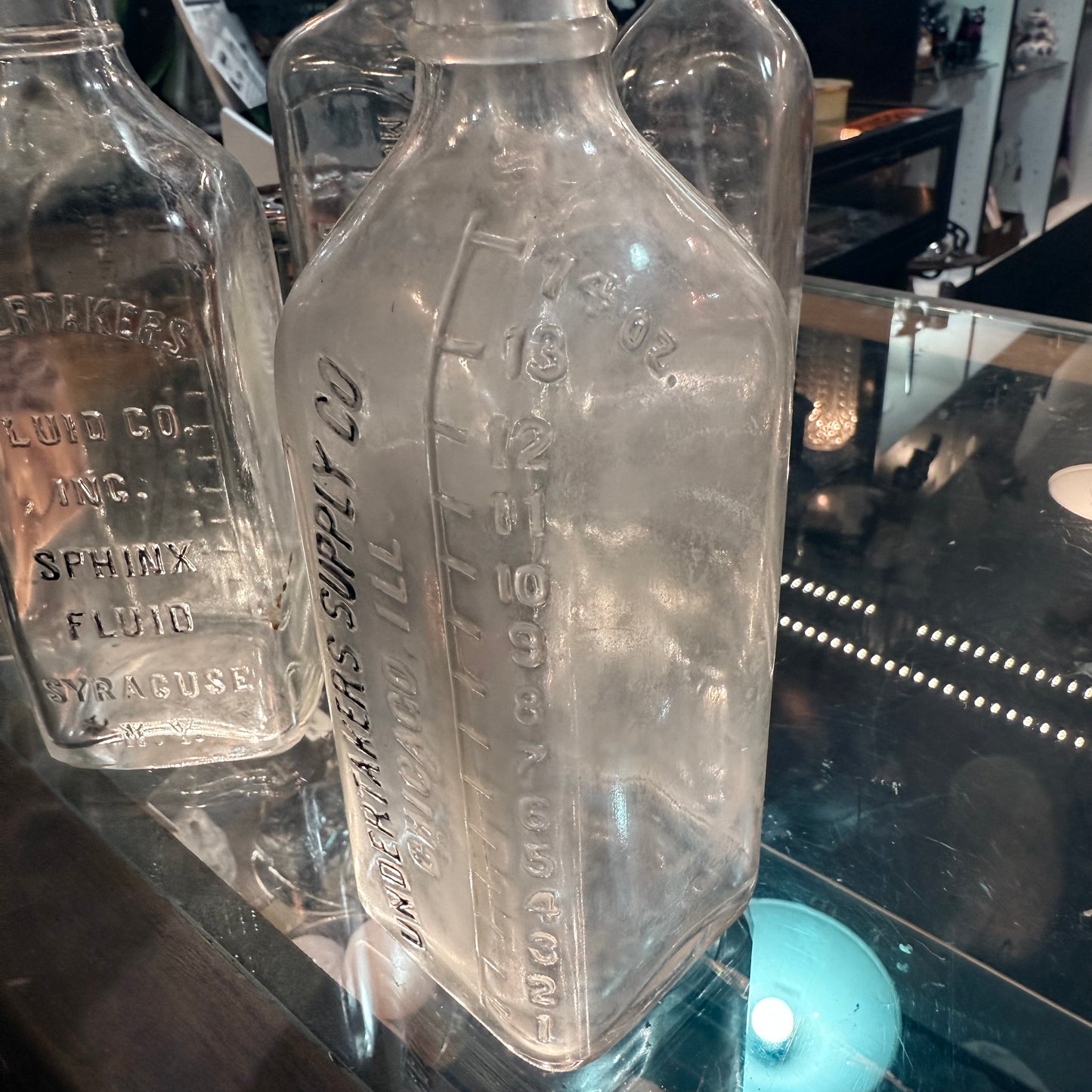 Antique Undertakers Supply Co Enbalming Fluid Bottle