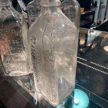 Antique Undertakers Supply Co Enbalming Fluid Bottle