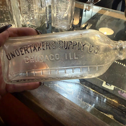 Antique Undertakers Supply Co Enbalming Fluid Bottle