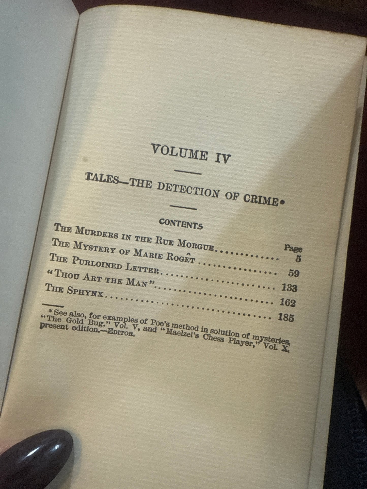 The Works of Edgar Allen Poe 1904 Tales The Detection of Crime