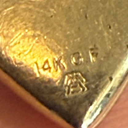 Antique Mini Heart Locket Gold Filled 2