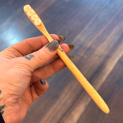 Wood & Antler Carved Toothbrush