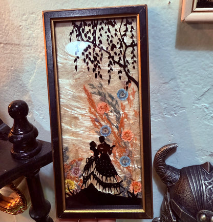 Antique Milkweed Black Framed Couple Dancing