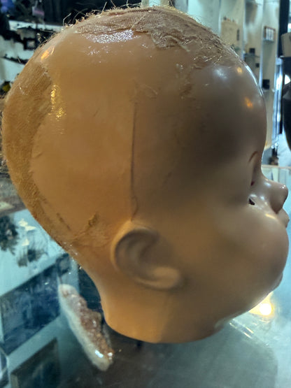Antique Doll Head with Wandering Sleep Eyes & Teeth