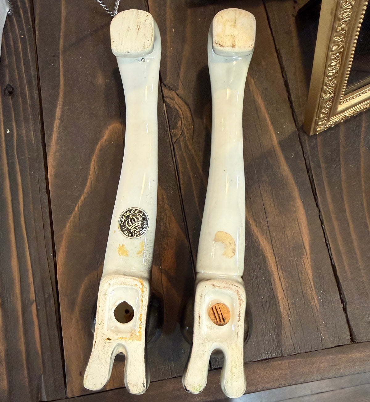 Antique Long Black Cat Salt & Pepper Set