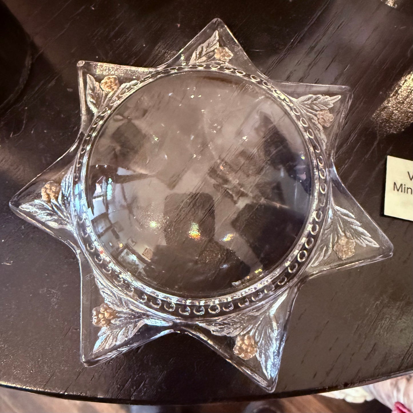 Victorian Mourning Star Glass Magnifier