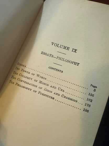 The Works of Edgar Allen Poe 1904 Essays Philosophy Book