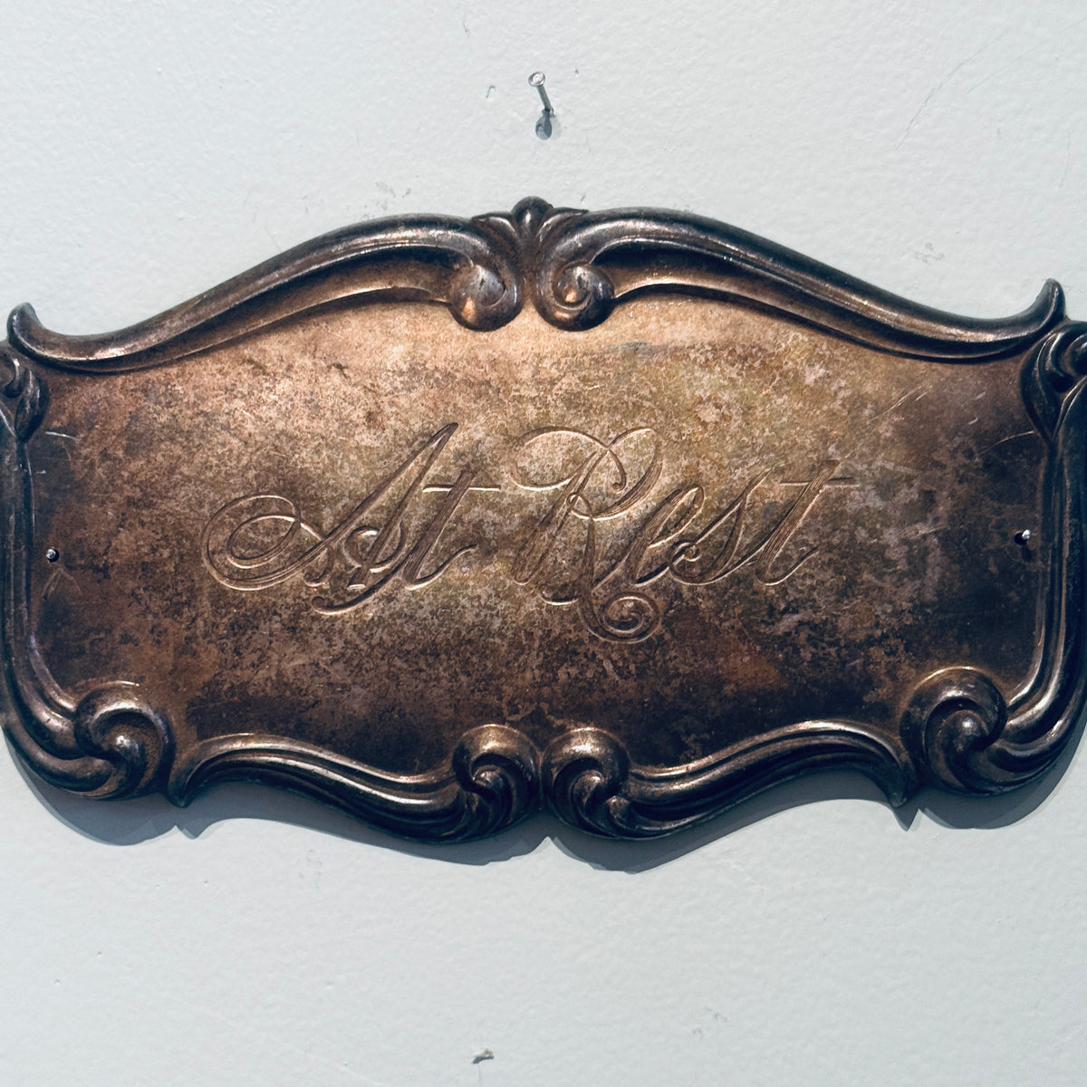 Victorian Large At Rest Coffin Plaque