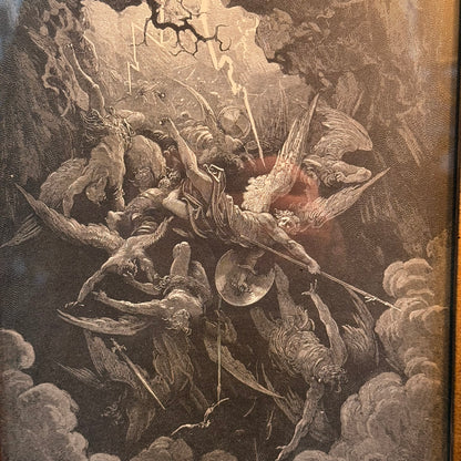 Antique Framed Paradise Lost Gustave Dore Gold Frame