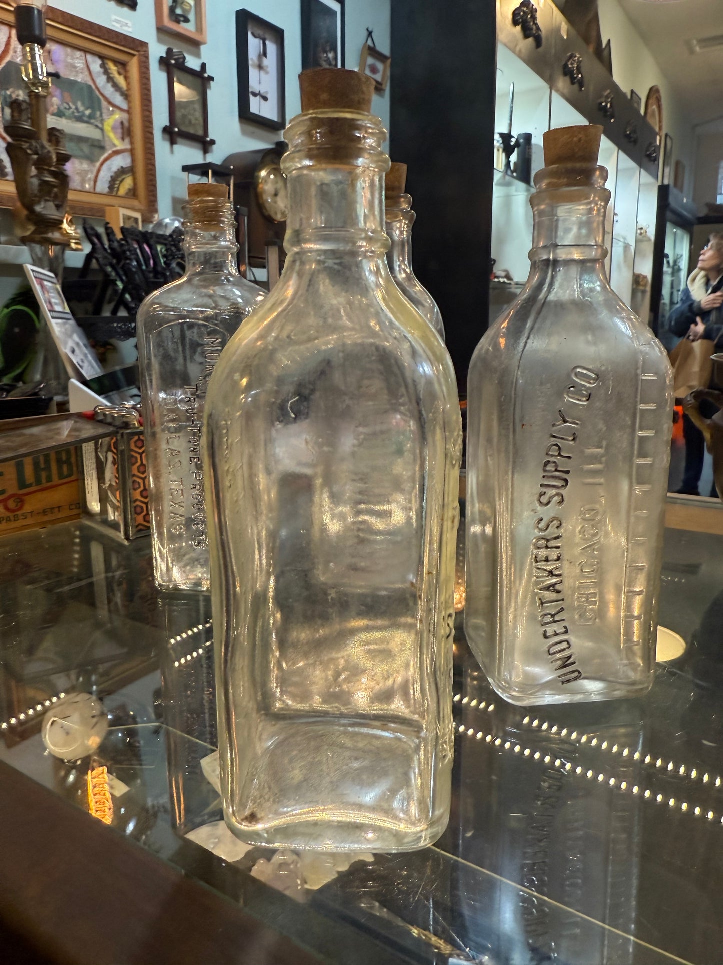 Antique Undertakers Sphinx Enbalming Fluid Bottle