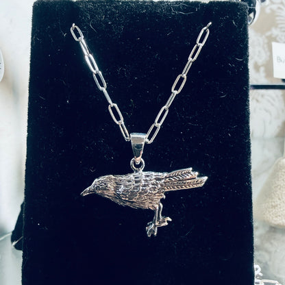 Sterling SilverRaven Necklace