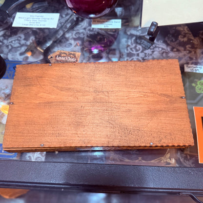 Antique Art Nouveau Pyrography Hinged Wooden Poppy Box