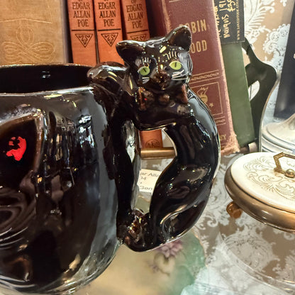 Antique Black Cat Mug Large