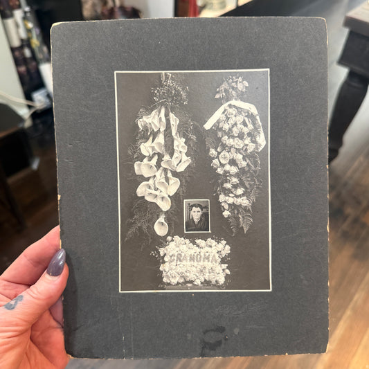 Victorian Memento Mori Grandma Funerary Photograph Card