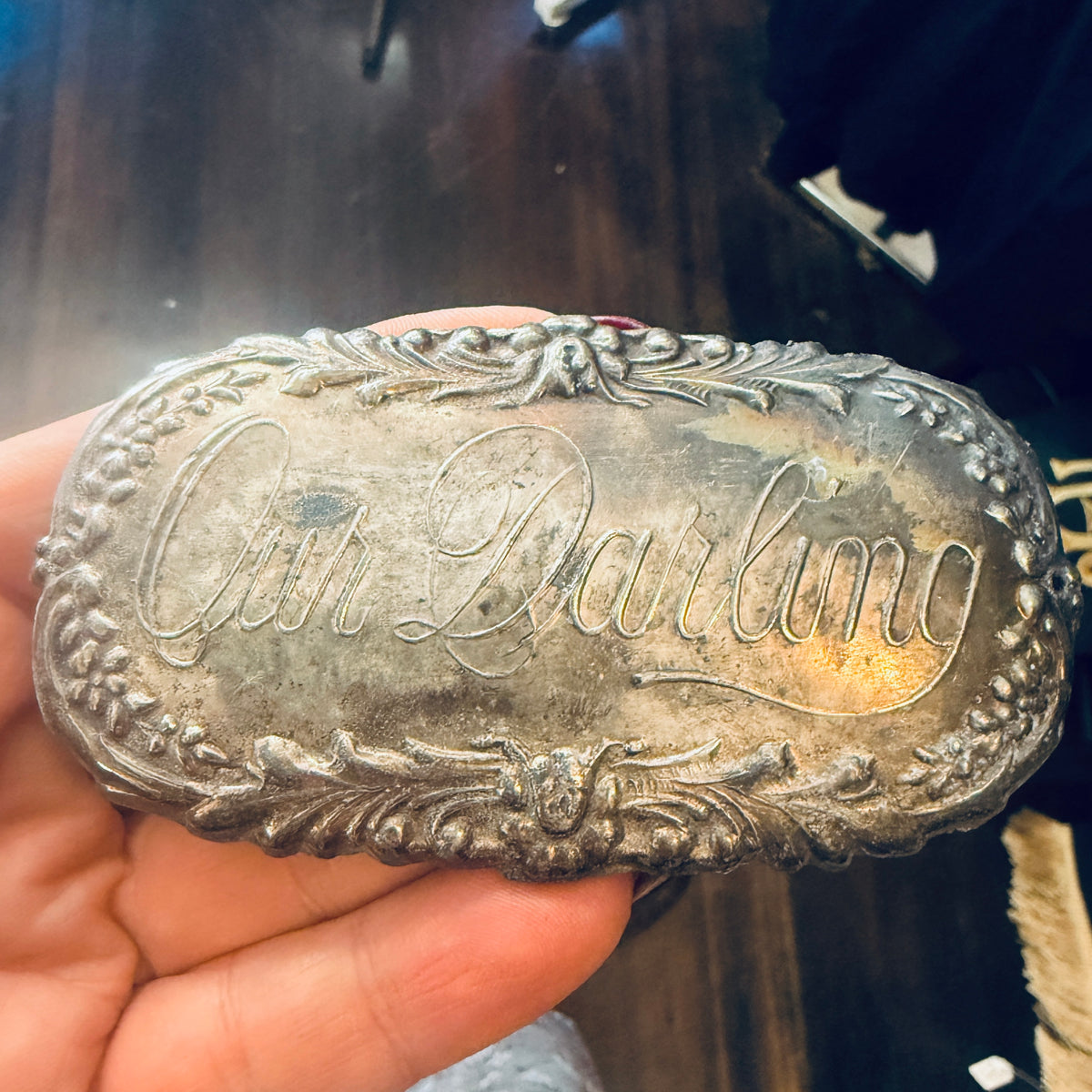 Victorian Our Darling Coffin Plaque