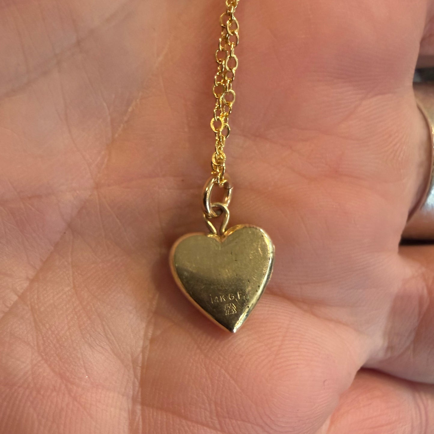 Antique Mini Heart Locket Gold Filled 2