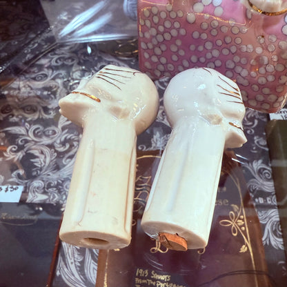 Antique Skull Nodder Salt & Pepper Shakers