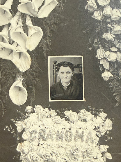 Victorian Memento Mori Grandma Funerary Photograph Card
