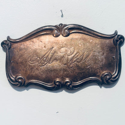 Victorian Large At Rest Coffin Plaque