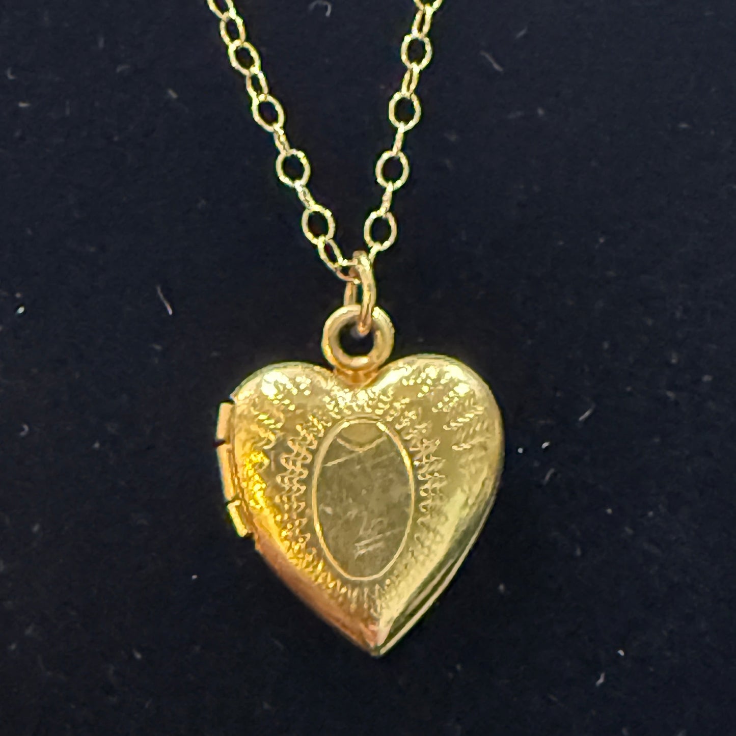 Antique Mini Heart Locket Gold Filled