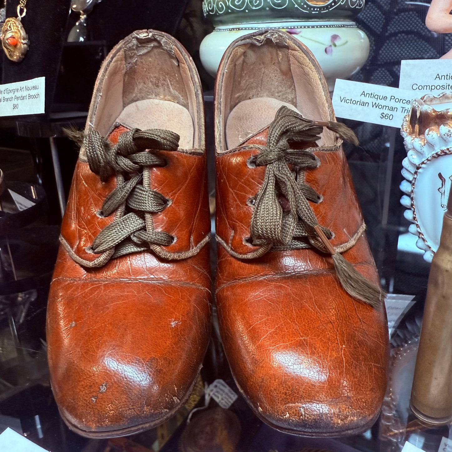 Antique 1940's Custom Dwarf Leather Dress Shoes