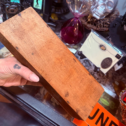 Antique Art Nouveau Pyrography Hinged Wooden Cherries Box