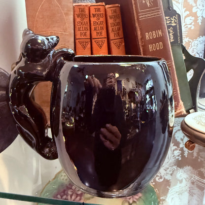 Antique Black Cat Mug Large