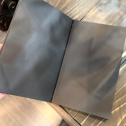 Hand Bound Black Pages Journal