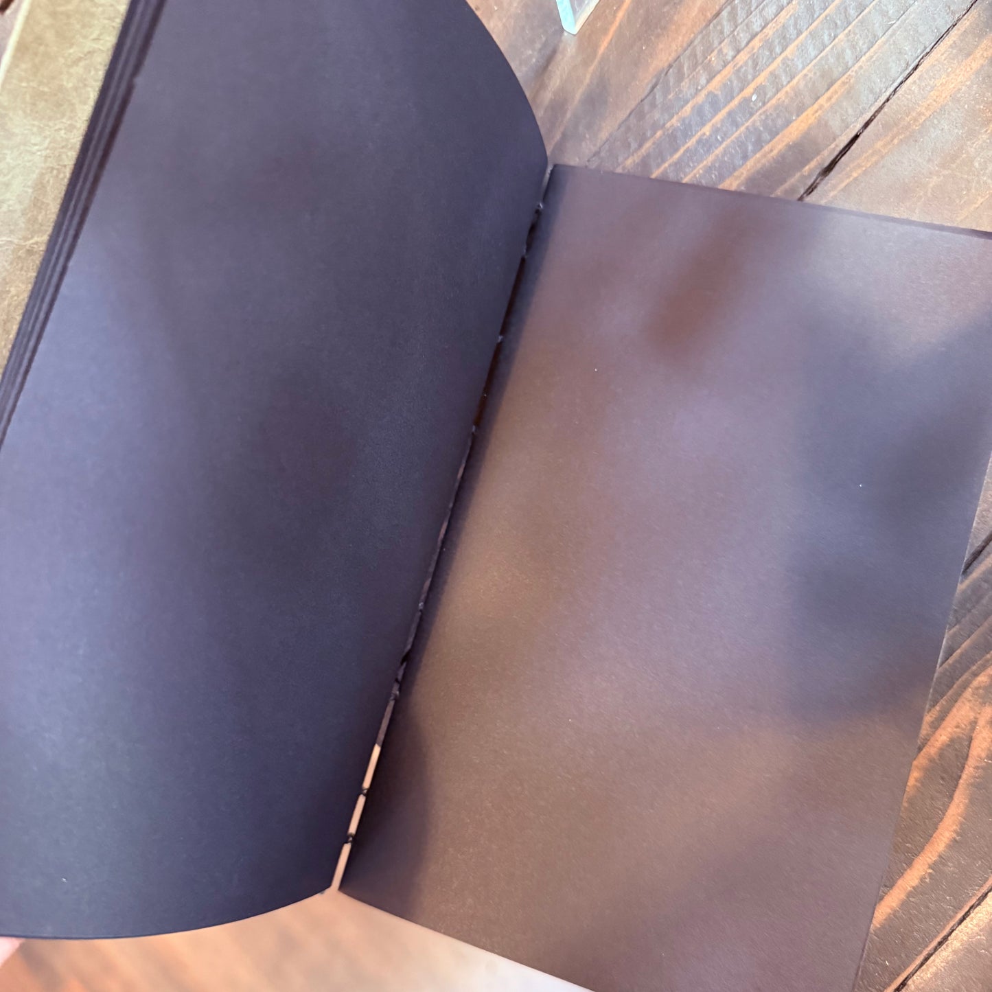 Hand Bound Black Pages Journal