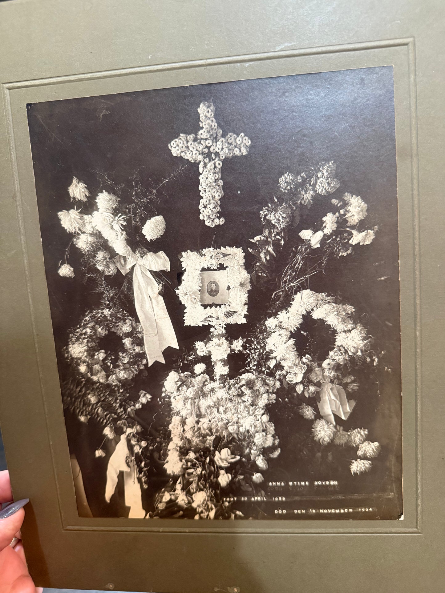 Victorian Memento Mori Funeral Photo Cabinet Card 1904