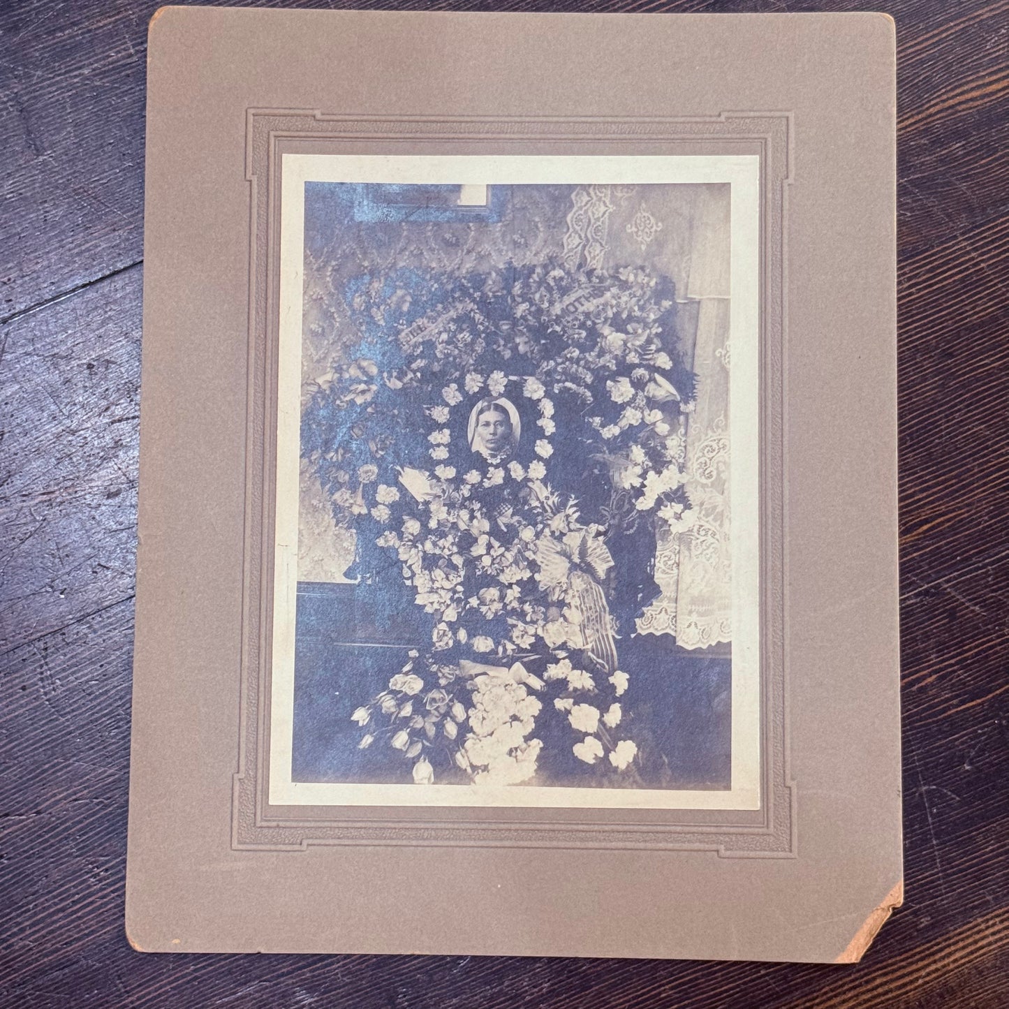 Victorian Memento Mori Funeral Photo Cabinet Card Woman
