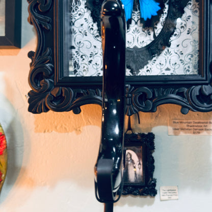 Obsidian Crescent Moon with Stand