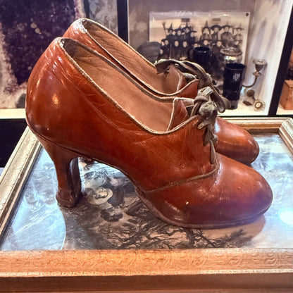 Antique 1940's Custom Dwarf Leather Dress Shoes