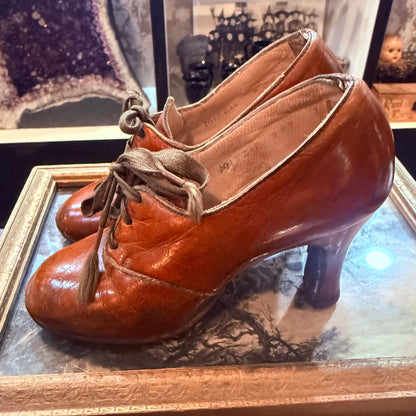 Antique 1940's Custom Dwarf Leather Dress Shoes