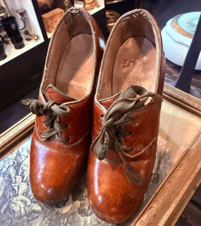 Antique 1940's Custom Dwarf Leather Dress Shoes