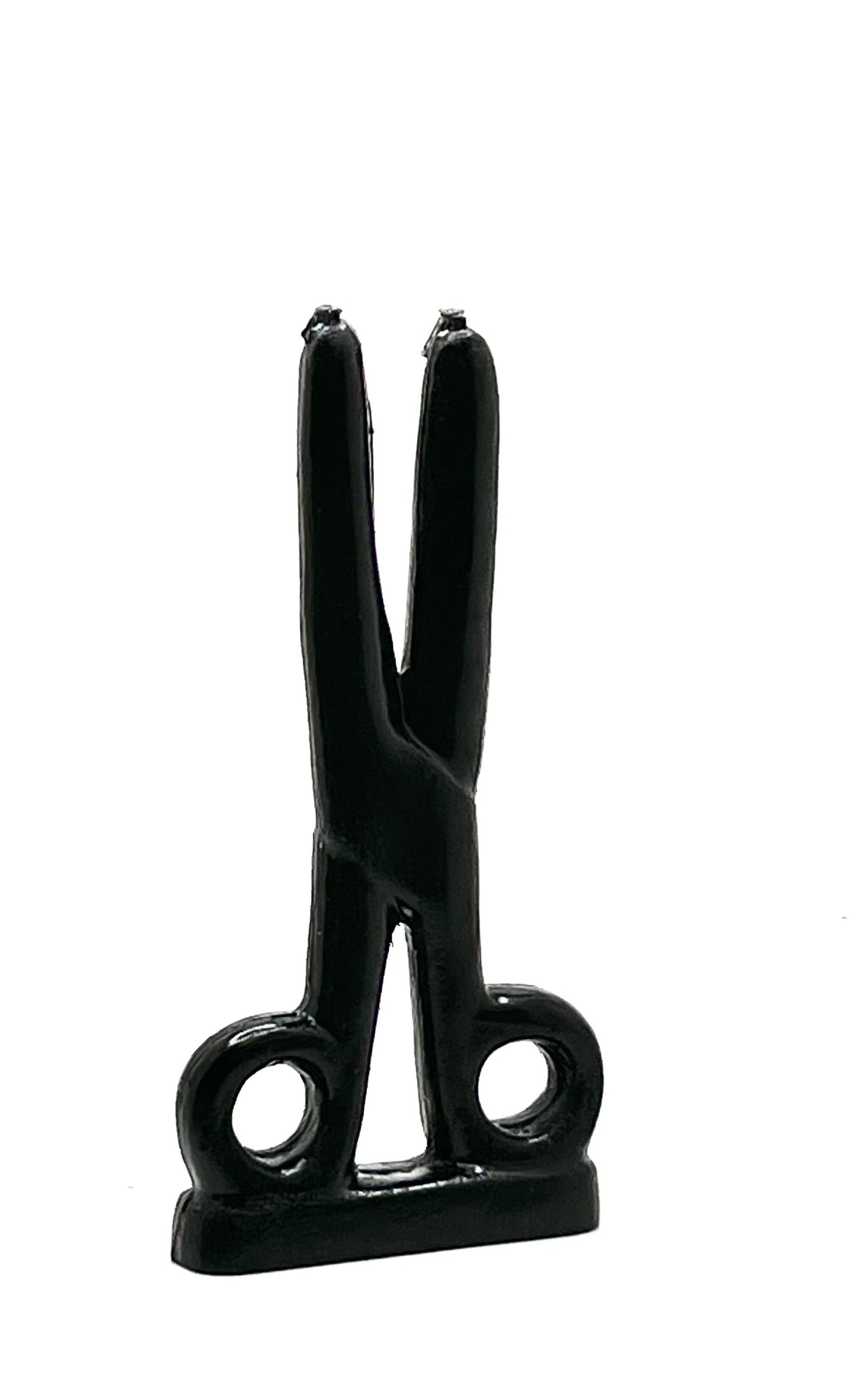 Scissors shape candle Black 5-6"