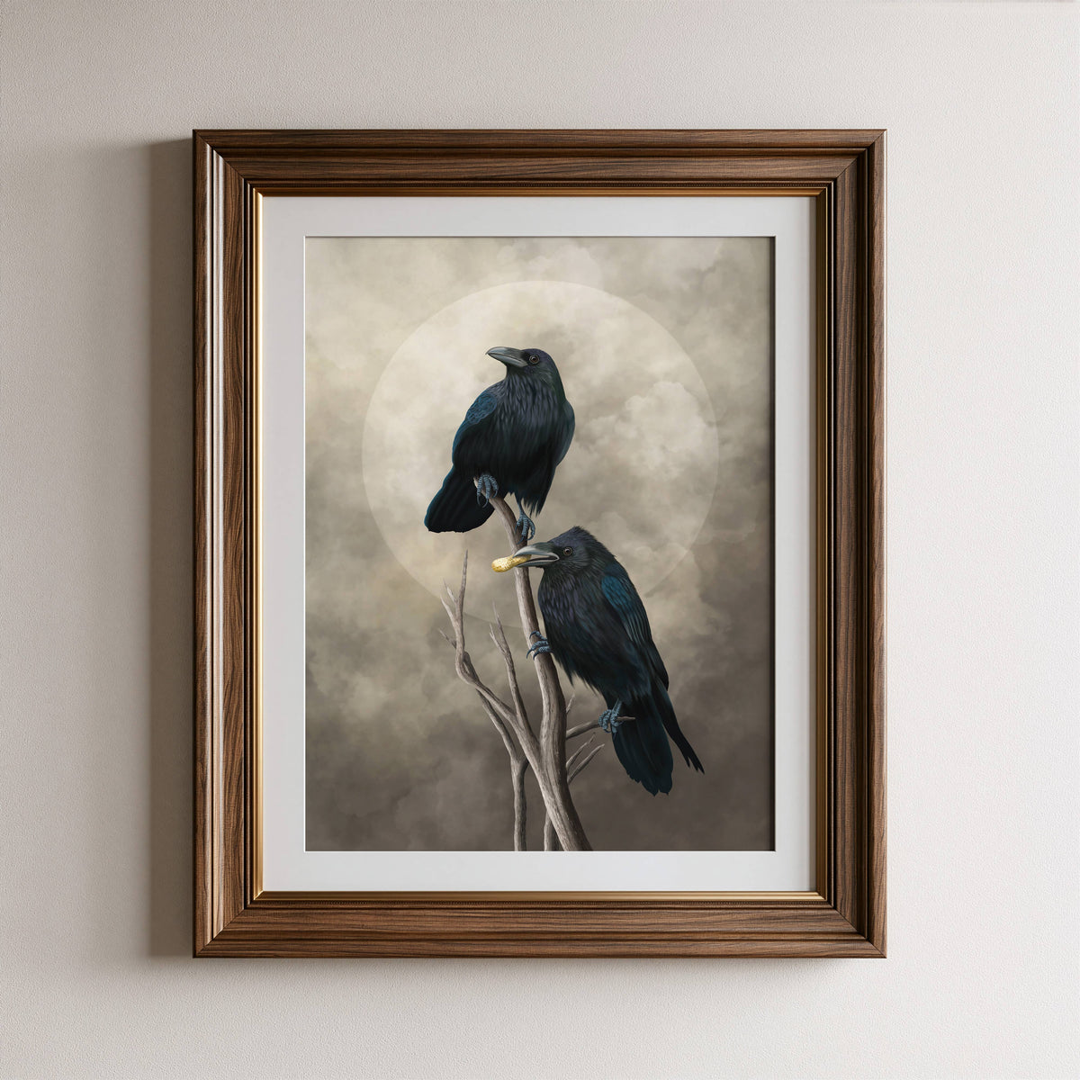 BirdHag Common Raven Couple Fine Art Print