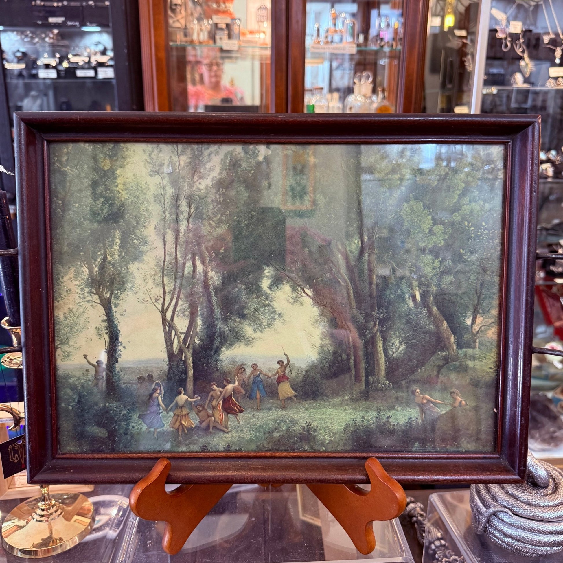Antique A Morning Dance of the Nymphs Jean Bapiste - Camille Tray Framed Handled - Loved To Death