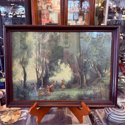 Antique A Morning Dance of the Nymphs Jean Bapiste - Camille Tray Framed Handled - Loved To Death