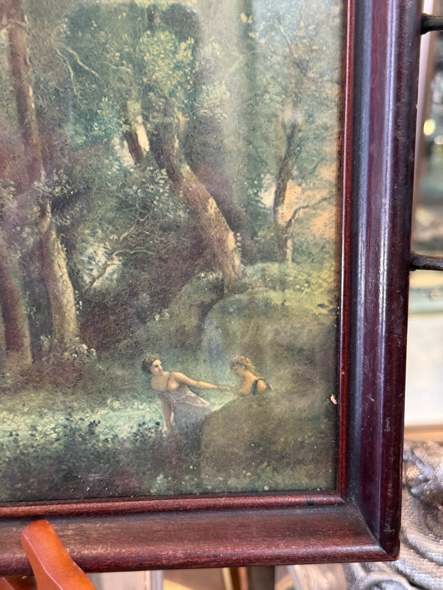 Antique A Morning Dance of the Nymphs Jean Bapiste - Camille Tray Framed Handled - Loved To Death