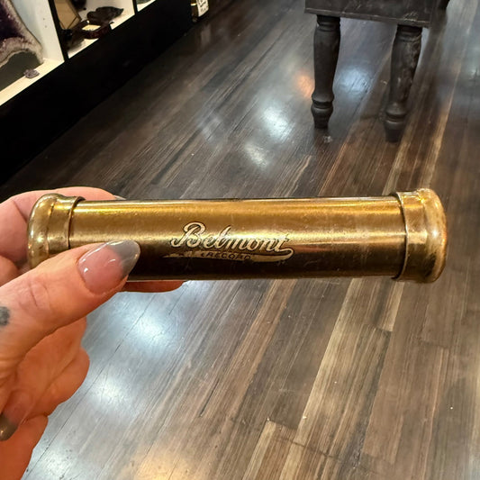 Antique Belmont Brass Casket Records Cask - Loved To Death