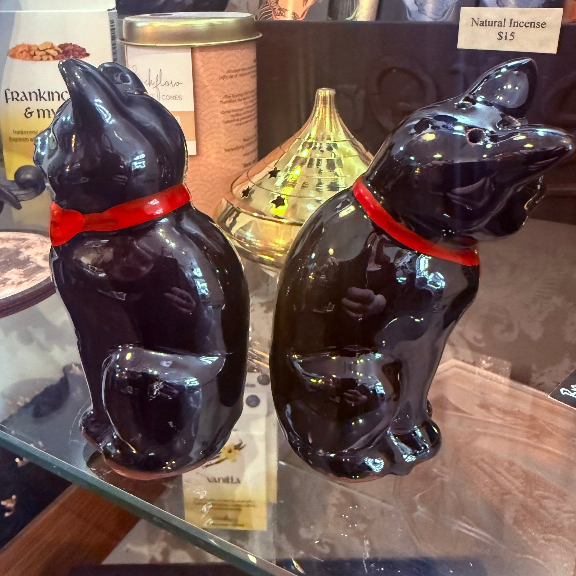 Antique Black Cat Salt & Pepper Shakers - Loved To Death