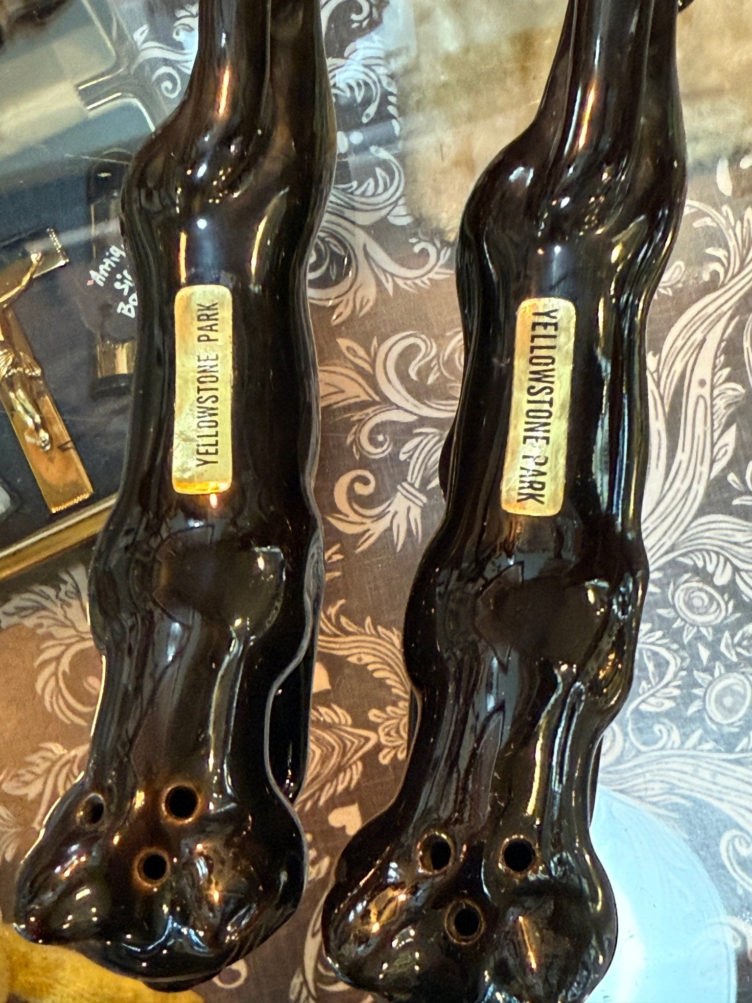 Antique Black Cat Salt & Pepper Shakers - Loved To Death