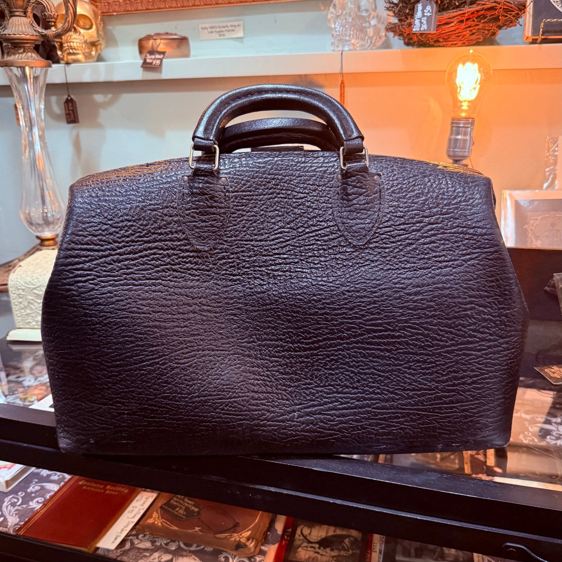 Antique Black Leather Schell Dr Bag - Loved To Death