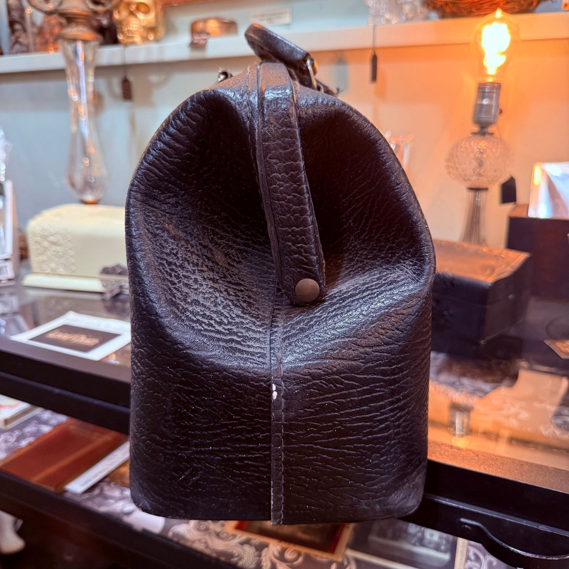 Antique Black Leather Schell Dr Bag - Loved To Death